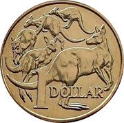 Australia 1 Dollar Kangaroos 2014 B Proof KM# 489 1 DOLLAR coin reverse Australia 1 Dollar Kangaroos 2014 B Proof KM# 489 1 DOLLAR coin reverse