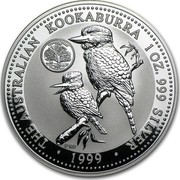 Australia 1 Dollar Kookaburra. U.S. State Quarter - Connecticut 1999 KM# 608 THE AUSTRALIAN KOOKABURRA 1 OZ. 999 SILVER • 1999 • P100 coin reverse Australia 1 Dollar Kookaburra. U.S. State Quarter - Connecticut 1999 KM# 608 THE AUSTRALIAN KOOKABURRA 1 OZ. 999 SILVER • 1999 • P100 coin reverse