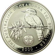 Australia 1 Dollar Kookaburra U.S. State Quarter - Maryland 2000 KM# 612 THE AUSTRALIAN KOOKABURRA 1 OZ. 999 SILVER • 2000 • coin reverse Australia 1 Dollar Kookaburra U.S. State Quarter - Maryland 2000 KM# 612 THE AUSTRALIAN KOOKABURRA 1 OZ. 999 SILVER • 2000 • coin reverse