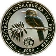 Australia 1 Dollar Kookaburra U.S. State Quarter - South Carolina 2000 KM# 613 THE AUSTRALIAN KOOKABURRA 1 OZ. 999 SILVER 2000 coin reverse Australia 1 Dollar Kookaburra U.S. State Quarter - South Carolina 2000 KM# 613 THE AUSTRALIAN KOOKABURRA 1 OZ. 999 SILVER 2000 coin reverse