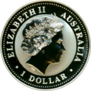 Australia 1 Dollar Kookaburra. U.S. State Quarter - Virginia 2000 KM# 615 ELIZABETH II AUSTRALIA 1 DOLLAR coin obverse Australia 1 Dollar Kookaburra. U.S. State Quarter - Virginia 2000 KM# 615 ELIZABETH II AUSTRALIA 1 DOLLAR coin obverse