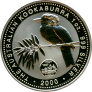 Australia 1 Dollar Kookaburra. U.S. State Quarter - Virginia 2000 KM# 615 THE AUSTRALIAN KOOKABURRA 1 OZ. 999 SILVER 2000 coin reverse Australia 1 Dollar Kookaburra. U.S. State Quarter - Virginia 2000 KM# 615 THE AUSTRALIAN KOOKABURRA 1 OZ. 999 SILVER 2000 coin reverse