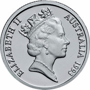 Australia 1 Dollar Landcare Australia 1993 KM# 208a.2 ELIZABETH II AUSTRALIA 1993 RDM coin obverse Australia 1 Dollar Landcare Australia 1993 KM# 208a.2 ELIZABETH II AUSTRALIA 1993 RDM coin obverse