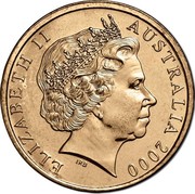 Australia 1 Dollar Olymphilex Exhibition - Sydney 2000 S KM# 529.1 ELIZABETH II AUSTRALIA 2000 IRB coin obverse Australia 1 Dollar Olymphilex Exhibition - Sydney 2000 S KM# 529.1 ELIZABETH II AUSTRALIA 2000 IRB coin obverse