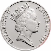Australia 1 Dollar Sir Charles Kingsford Smith 1997 KM# 355a ELIZABETH II AUSTRALIA 1997 RDM coin obverse Australia 1 Dollar Sir Charles Kingsford Smith 1997 KM# 355a ELIZABETH II AUSTRALIA 1997 RDM coin obverse