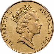 Australia 1 Dollar Sir Charles Kingsford Smith 1997 KM# 327 ELIZABETH II AUSTRALIA 1997 RDM coin obverse Australia 1 Dollar Sir Charles Kingsford Smith 1997 KM# 327 ELIZABETH II AUSTRALIA 1997 RDM coin obverse