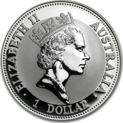 Australia 1 Dollar The Australian Kookaburra 1993 KM# 209 ELIZABETH II AUSTRALIA 1 DOLLAR RDM coin obverse Australia 1 Dollar The Australian Kookaburra 1993 KM# 209 ELIZABETH II AUSTRALIA 1 DOLLAR RDM coin obverse