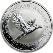 Australia 1 Dollar (The Australian Kookaburra) KM# 289.1 THE AUSTRALIAN KOOKABURRA 1 OZ. 999 SILVER *YEAR* coin reverse Australia 1 Dollar (The Australian Kookaburra) KM# 289.1 THE AUSTRALIAN KOOKABURRA 1 OZ. 999 SILVER *YEAR* coin reverse