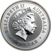 Australia 1 Dollar The Australian Kookaburra (Delaware Mark) 1999 KM# 604 ELIZABETH II AUSTRALIA 1 DOLLAR IRB coin obverse Australia 1 Dollar The Australian Kookaburra (Delaware Mark) 1999 KM# 604 ELIZABETH II AUSTRALIA 1 DOLLAR IRB coin obverse