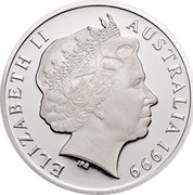 Australia 1 Dollar The Last Anzac 1999 KM# 400a ELIZABETH II AUSTRALIA 1999 IRB coin obverse Australia 1 Dollar The Last Anzac 1999 KM# 400a ELIZABETH II AUSTRALIA 1999 IRB coin obverse