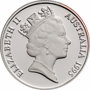 Australia 1 Dollar Waltzing Matilda 1995 KM# 269a.1 ELIZABETH II AUSTRALIA 1995 RDM coin obverse Australia 1 Dollar Waltzing Matilda 1995 KM# 269a.1 ELIZABETH II AUSTRALIA 1995 RDM coin obverse