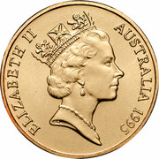 Australia 1 Dollar (Waltzing Matilda) KM# 269 ELIZABETH II AUSTRALIA 1995 RDM coin obverse Australia 1 Dollar (Waltzing Matilda) KM# 269 ELIZABETH II AUSTRALIA 1995 RDM coin obverse