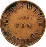 Australia 1 Penny 1855 KM# Tn270 Private Token issues WHITE AND SON WESTBURY coin obverse Australia 1 Penny 1855 KM# Tn270 Private Token issues WHITE AND SON WESTBURY coin obverse