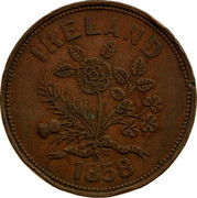 Australia 1 Penny 1858 KM# Tn276 Foreign Token issues IRELAND 1858 coin reverse Australia 1 Penny 1858 KM# Tn276 Foreign Token issues IRELAND 1858 coin reverse