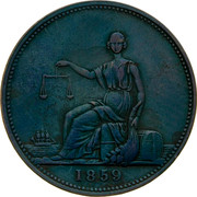Australia 1 Penny 1859 KM# Tn285.2 Unnamed Token Issues 1859 coin reverse Australia 1 Penny 1859 KM# Tn285.2 Unnamed Token Issues 1859 coin reverse