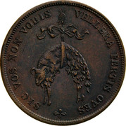 Australia 1 Penny 1860 KM# Tn199 Private Token issues SIC VOS NON coin reverse Australia 1 Penny 1860 KM# Tn199 Private Token issues SIC VOS NON coin reverse