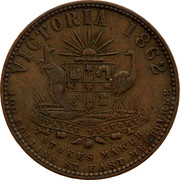 Australia 1 Penny 1862 KM# Tn207 Private Token issues VICTORIA 1862 ADVANCE VICTORIA T.STOKES MAKER. 100 COLLINS ST. EAST MELBOURNE coin reverse Australia 1 Penny 1862 KM# Tn207 Private Token issues VICTORIA 1862 ADVANCE VICTORIA T.STOKES MAKER. 100 COLLINS ST. EAST MELBOURNE coin reverse