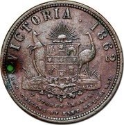 Australia 1 Penny 1862 KM# Tn19.1 Private Token issues VICTORIA. 1862 ADVANCE AUSTRALIA T. STOKES MAKER. 100 COLLINS ST. EAST MELBOURNE coin reverse Australia 1 Penny 1862 KM# Tn19.1 Private Token issues VICTORIA. 1862 ADVANCE AUSTRALIA T. STOKES MAKER. 100 COLLINS ST. EAST MELBOURNE coin reverse