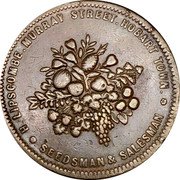 Australia 1 Penny KM# Tn148 Private Token issues H. LIPSCOMBE. MURRAY STREET coin obverse