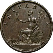 Australia 1 Penny ND KM# Tn146 Private Token issues BRITANNIA coin reverse