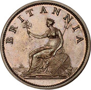 Australia 1 Penny ND KM# Tn16.2 Private Token issues BRITANNIA coin obverse Australia 1 Penny ND KM# Tn16.2 Private Token issues BRITANNIA coin obverse