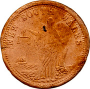 Australia 1 Penny ND KM# Tn286.3 Unnamed Token Issues NEW SOUTH WALES coin reverse Australia 1 Penny ND KM# Tn286.3 Unnamed Token Issues NEW SOUTH WALES coin reverse