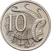 Australia 10 Cents Lyrebird 1996 KM# 81 10 SD coin reverse Australia 10 Cents Lyrebird 1996 KM# 81 10 SD coin reverse