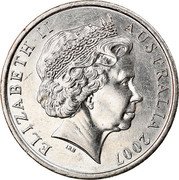 Australia 10 Cents Lyrebird 2007 Proof KM# 402 ELIZABETH II AUSTRALIA *YEAR* IRB coin obverse Australia 10 Cents Lyrebird 2007 Proof KM# 402 ELIZABETH II AUSTRALIA *YEAR* IRB coin obverse