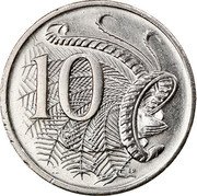 Australia 10 Cents Lyrebird 2007 Proof KM# 402 10 SD coin reverse Australia 10 Cents Lyrebird 2007 Proof KM# 402 10 SD coin reverse