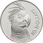 Australia 10 Dollars Cockatoo 1993 KM# 221 10 DOLLARS HH coin reverse