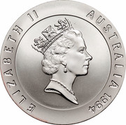 Australia 10 Dollars Edwin Flack 1994 KM# 225 ELIZABETH II AUSTRALIA 1994 RDM coin obverse Australia 10 Dollars Edwin Flack 1994 KM# 225 ELIZABETH II AUSTRALIA 1994 RDM coin obverse