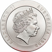 Australia 10 Dollars Melbourne Cricket Ground 1998 KM# 387 ELIZABETH II AUSTRALIA 1998 IRB coin obverse Australia 10 Dollars Melbourne Cricket Ground 1998 KM# 387 ELIZABETH II AUSTRALIA 1998 IRB coin obverse