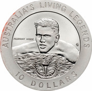 Australia 10 Dollars Murray Rose 1995 KM# 302 AUSTRALIA'S LIVING LEGENDS 10 DOLLARS MURRAY ROSE HH coin reverse Australia 10 Dollars Murray Rose 1995 KM# 302 AUSTRALIA'S LIVING LEGENDS 10 DOLLARS MURRAY ROSE HH coin reverse