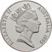 Australia 10 Dollars Numbat 1995 KM# 296 ELIZABETH II AUSTRALIA 1995 RDM coin obverse Australia 10 Dollars Numbat 1995 KM# 296 ELIZABETH II AUSTRALIA 1995 RDM coin obverse