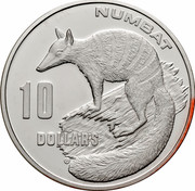 Australia 10 Dollars Numbat 1995 KM# 296 NUMBAT 10 DOLLARS coin reverse Australia 10 Dollars Numbat 1995 KM# 296 NUMBAT 10 DOLLARS coin reverse