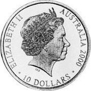 Australia 10 Dollars Paralympics 2000 KM# 518 ELIZABETH II AUSTRALIA 2000 10 DOLLARS IRB coin obverse Australia 10 Dollars Paralympics 2000 KM# 518 ELIZABETH II AUSTRALIA 2000 10 DOLLARS IRB coin obverse