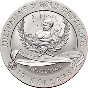 Australia 10 Dollars Sarah Durack 1994 KM# 226 AUSTRALIA'S 1ST GOLD MEDALISTS SARAH DURACK 10 DOLLARS coin reverse Australia 10 Dollars Sarah Durack 1994 KM# 226 AUSTRALIA'S 1ST GOLD MEDALISTS SARAH DURACK 10 DOLLARS coin reverse