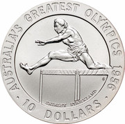 Australia 10 Dollars Shirley Strickland 1996 KM# 316 AUSTRALIA'S GREATEST OLYMPICS 1956 SHIRLEY STRICKLAND 10 DOLLARS HH coin reverse Australia 10 Dollars Shirley Strickland 1996 KM# 316 AUSTRALIA'S GREATEST OLYMPICS 1956 SHIRLEY STRICKLAND 10 DOLLARS HH coin reverse
