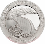 Australia 10 Dollars Snowy Mountains 'The Dam' 1999 KM# 415 THE SNOWY MOUNTAINS SCHEME 10 DOLLARS coin reverse Australia 10 Dollars Snowy Mountains 'The Dam' 1999 KM# 415 THE SNOWY MOUNTAINS SCHEME 10 DOLLARS coin reverse