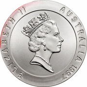 Australia 10 Dollars Sydney Harbour Bridge 1997 KM# 354 ELIZABETH II AUSTRALIA 1997 RDM coin obverse Australia 10 Dollars Sydney Harbour Bridge 1997 KM# 354 ELIZABETH II AUSTRALIA 1997 RDM coin obverse
