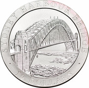 Australia 10 Dollars Sydney Harbour Bridge 1997 KM# 354 SYDNEY HARBOUR BRIDGE 10 DOLLARS HH coin reverse Australia 10 Dollars Sydney Harbour Bridge 1997 KM# 354 SYDNEY HARBOUR BRIDGE 10 DOLLARS HH coin reverse