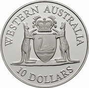 Australia 10 Dollars (Western Australia) KM# 137 WESTERN AUSTRALIA 10 DOLLARS coin reverse Australia 10 Dollars (Western Australia) KM# 137 WESTERN AUSTRALIA 10 DOLLARS coin reverse