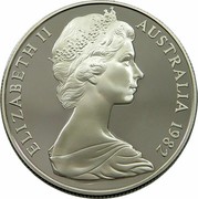 Australia 10 Dollars XII Commonwealth Games 1982 KM# 75 ELIZABETH II AUSTRALIA 1982 coin obverse Australia 10 Dollars XII Commonwealth Games 1982 KM# 75 ELIZABETH II AUSTRALIA 1982 coin obverse