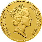 Australia 100 Dollars Kangaroo Paw Flower 1997 KM# 384 ELIZABETH II AUSTRALIA 1997 RDM coin obverse Australia 100 Dollars Kangaroo Paw Flower 1997 KM# 384 ELIZABETH II AUSTRALIA 1997 RDM coin obverse