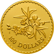 Australia 100 Dollars Orchid 2000 KM# 512 100 DOLLARS HH coin reverse Australia 100 Dollars Orchid 2000 KM# 512 100 DOLLARS HH coin reverse