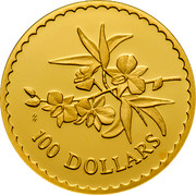 Australia 100 Dollars Orchid 2000 KM# 512a 100 DOLLARS HH coin reverse Australia 100 Dollars Orchid 2000 KM# 512a 100 DOLLARS HH coin reverse