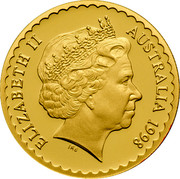 Australia 100 Dollars Stuart Desert Rose 1998 KM# 480 ELIZABETH II AUSTRALIA 1998 IRB coin obverse Australia 100 Dollars Stuart Desert Rose 1998 KM# 480 ELIZABETH II AUSTRALIA 1998 IRB coin obverse