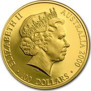 Australia 100 Dollars Sydney Olympics Preparation - Sprinter & Coach 2000 KM# 444 ELIZABETH II AUSTRALIA 2000 100 DOLLARS IRB coin obverse Australia 100 Dollars Sydney Olympics Preparation - Sprinter & Coach 2000 KM# 444 ELIZABETH II AUSTRALIA 2000 100 DOLLARS IRB coin obverse
