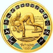 Australia 100 Dollars Sydney Olympics Preparation - Sprinter & Coach 2000 KM# 444 PREPARATION SYDNEY 2000 P coin reverse Australia 100 Dollars Sydney Olympics Preparation - Sprinter & Coach 2000 KM# 444 PREPARATION SYDNEY 2000 P coin reverse