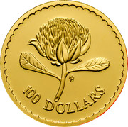 Australia 100 Dollars The Waratah Flower 1995 KM# 308 100 DOLLARS HH coin reverse Australia 100 Dollars The Waratah Flower 1995 KM# 308 100 DOLLARS HH coin reverse